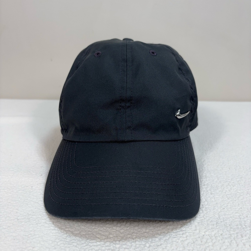 Nike Heritage 86 Metal Swoosh Cap Men's One Size Black Adjustable Hat 943092-010